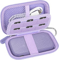 PAIYULE Hard Case for SanDisk Extreme Portable SSD & PRO,SD Card Pocket | Fits 250GB, 500GB, 1TB, 2TB and 4TB SSDs, with SD Card Pocket,Elastic Strap,Mesh Pocket and Carabiner, Case Only Purple by paiyule