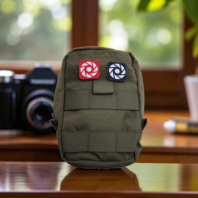 Mini Photo Camera Shutter Aperture Diaphragm Cat Eye Patch Hook Backed for Photographers Camera Bags Backpacks EDC Gear Hats - Image 9