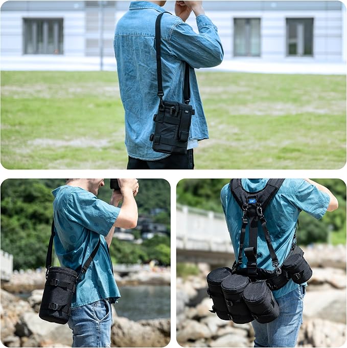JJC Camera Lens Pouch Case for Fuji XF 50-140mm NIKKOR Z 28-135mm Lens | Fits lens 4.3 x 7.4", for CANON EF 70-200mm, EF 28-300mm, Fuji GF 100-200mm, CANON EF 70-200mm, 28-300mm Lens - Image 6