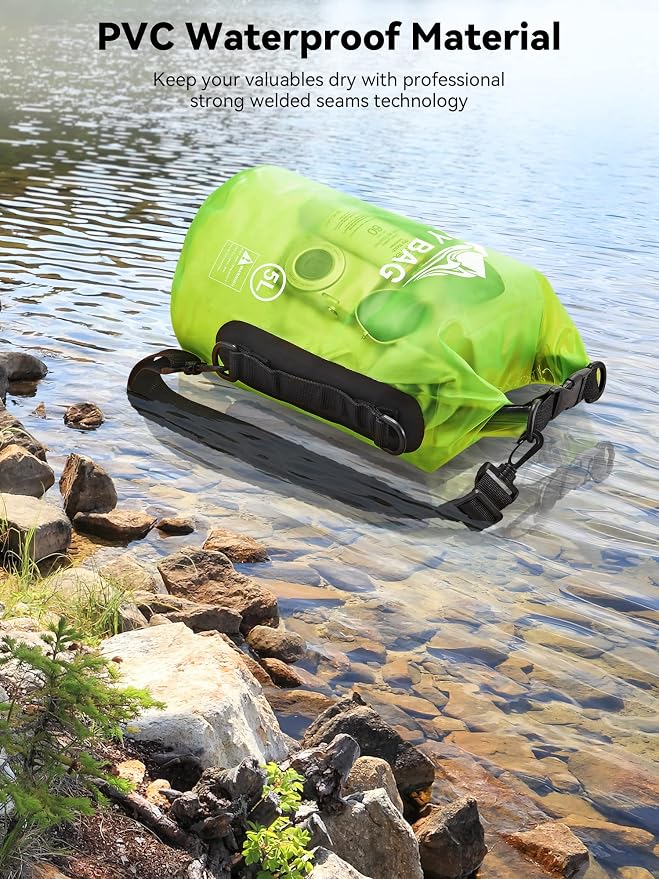 HEETA Dry Bag Waterproof Backpack with Phone Case 5L/10L/20L/30L/40L | Roll Top Lightweight Dry Storage Bag for Women Men, Travel Boating Kayaking Paddle Board Camping Beach Essentials Accessories - Image 3