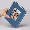 Vienrose Small Photo Album 4x6 Slip-in Picture Album 50 Pages Holds 100 Photos, Portable Photo Book 4x6 for Wedding Family Baby Travel Blue | Portable Design Photo Book, Memory Book, Wedding Family Baby Travel, Easy To Carry by Vienrose