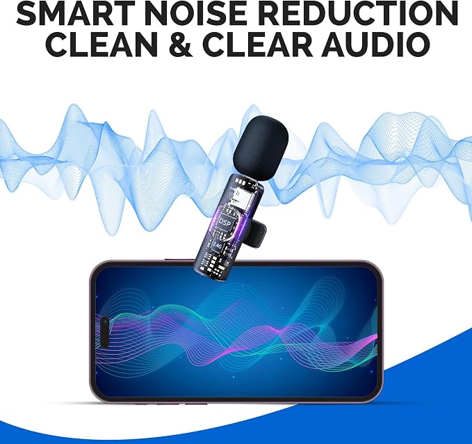 Black Swan Distributors - Wireless Lavalier Microphones (2) - with Smart Noise Cancellation & 7-Hour Battery Life - Includes Receiver & Charging Cord - Image 4