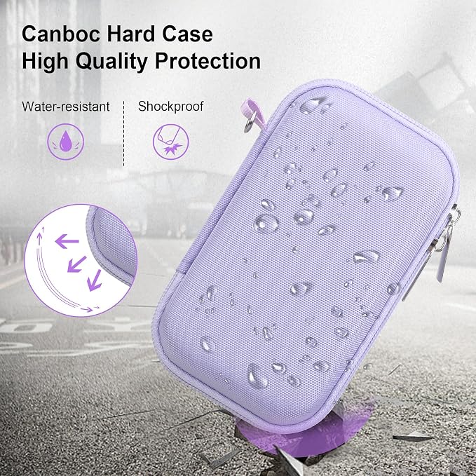 Canboc Camera Case for Canon PowerShot G7 X Mark III/ G7X Mark II, Purple | For SX740/ SX730/ G7X3 Carrying Camera Bag, Zipper Mesh Pocket fits USB Cable, Batteries - Image 4