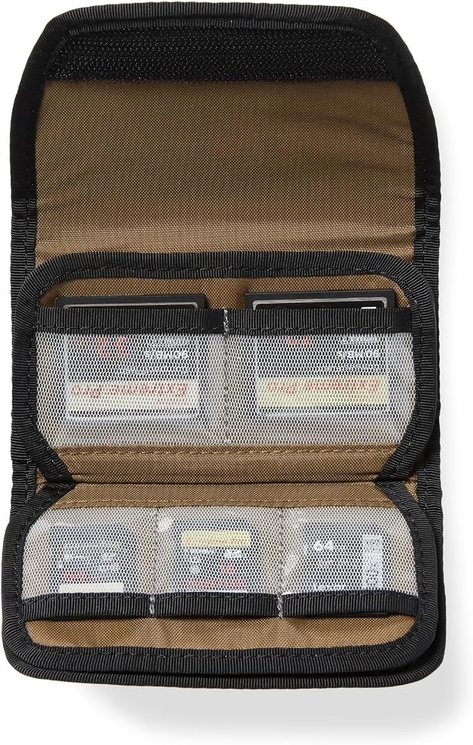 NOMATIC McKinnon Memory Card Case - Durable SD Memory Card Holder, Fits 6 SD & 2 C-Fast Cards with Zipper Pocket for Mini-SD - Image 5