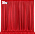 10x12 Red Backdrop Curtains for Wedding Party Wrinkle Free Backdrops Curtain Drapes Fabric Decorations Photo Back Drop Cloth for Baby Shower Photography Stage Reception 5ft x 12ft,2 Panels by Tao-GePartyDecorations