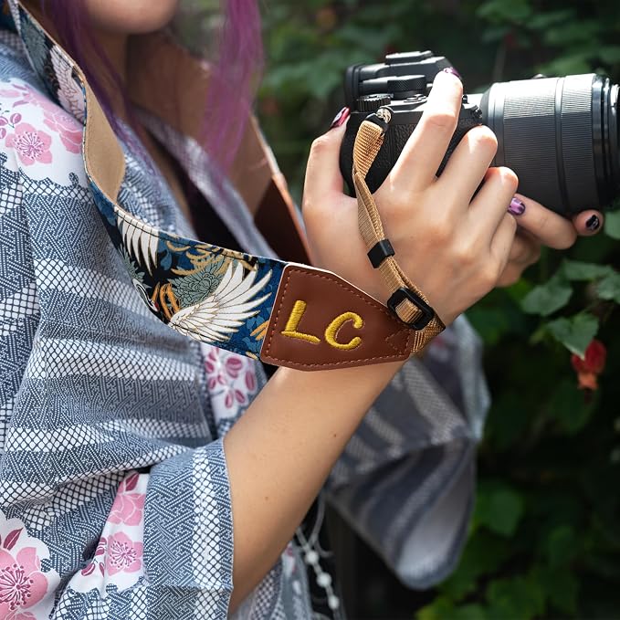 Art Tribute Camera Strap Personalized With Name - Shoulder, Crossbody & Neck Camera Strap for Photographers, Fits All Cameras, Canon Nikon Sony Fujifilm, Padded Strap W/Quick Release & Leather Ends - Image 6