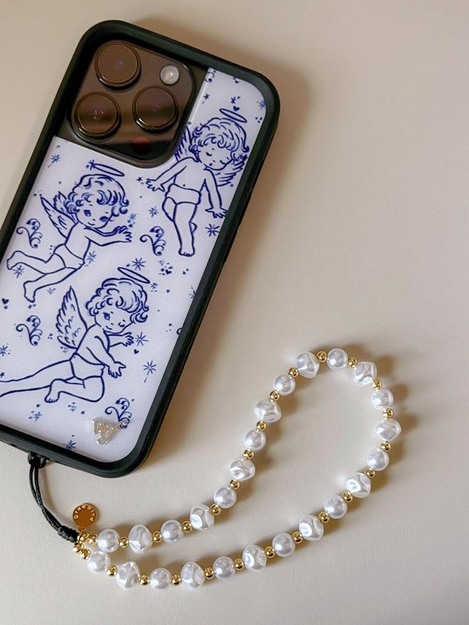 Drawwind Phone Charm Strap Cute Wrist Straps Cell Phone Charm String Y2K Aesthetic Lanyard Wristlet Chain for Case Camera AirPods Bags Keychains (Classic Pearl) - Image 4