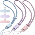 SURPHY 3 Pack Phone Wrist Strap, Phone Lanyard with Cellphone Tether Tab | Phone Strap Charm, Camera Wrist Strap with 2-Color Braided, Phone Wristlet, Wrist Lanyard for Case by SURPHY