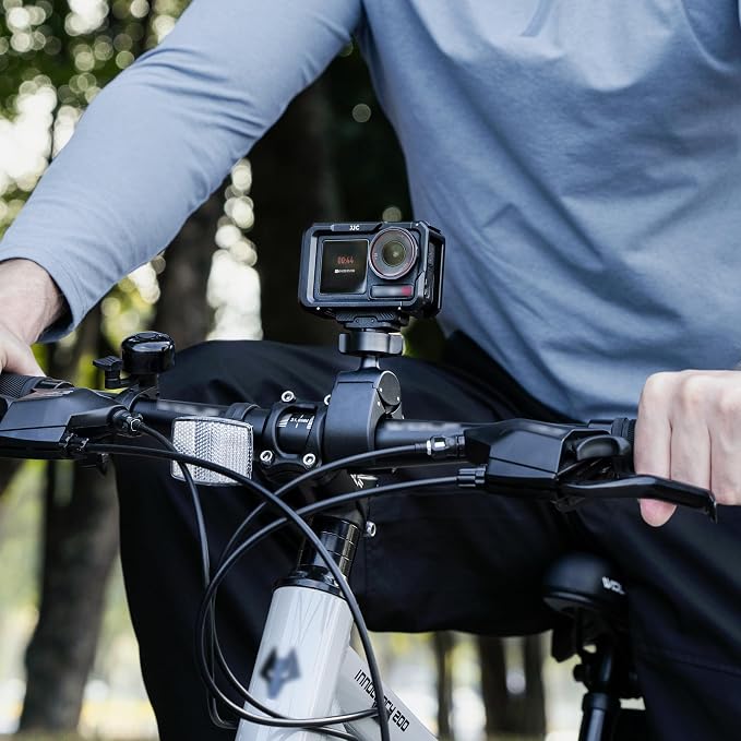 JJC Magnetic Bike Pole Mount for DJI Osmo Action 5 Pro 4 3,with Ball Head | Handlebar Bike Pole Mount Motorcycle Clamp Mount,Lightweight ABS Crab Clamp for Round Pipe Tube Desk,w. Quick Release Mount - Image 7