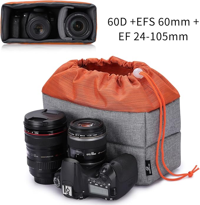 Koolertron Waterproof DSLR Camera Bag with Removable Insert, Adjustable Compartments, Fits in Camera Bags - Protective Case for DSLR/SLR Cameras & Accessories - Image 4