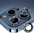 for iPhone 15 Pro/15 Pro Max Camera Lens Protector Glitter, Blue | Individual Metal, 9H Hardness, Scratch Resistant, Shockproof, Drop Protection, Case Friendly, Stylish Accessories by Xfilm