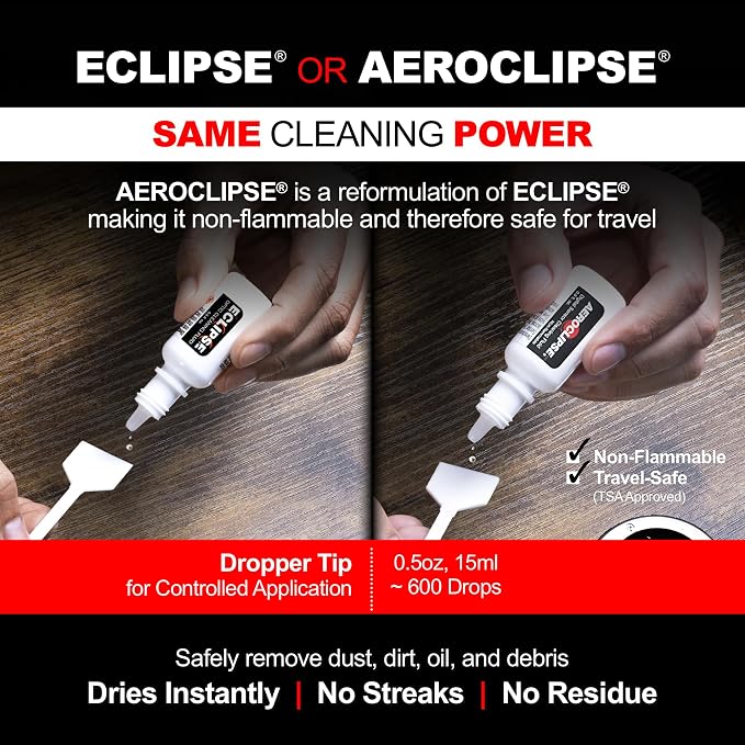 Sensor Cleaning Swab Kit - Eclipse Optic Cleaning Solution (0.5oz/15ml) + Type-4 Sensor Swab Ultra 33mm (Pack of 6) - for Medium Format CMOS and CCD Sensors - Dust & Oil Remover - Image 7