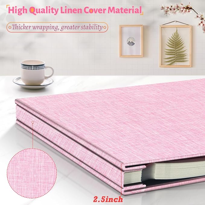 Artfeel Photo Album Self Adhesive Scrapbook,120 Pages Large Photo Book for 4x6,5x7,8x10 Pictures,DIY Album for Baby Wedding Family Travel Birthday,with Metallic Pen and Scraper - Image 5