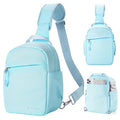 K&F CONCEPT Camera Sling Bag, Compact Crossbody Bag for DSLR Mirrorless | Lightweight Fabric, with Tripod Holder, Quick Access & Custom Dividers, Men & Women, for Sony Canon Nikon, Blue, BS06 by KFCONCEPT