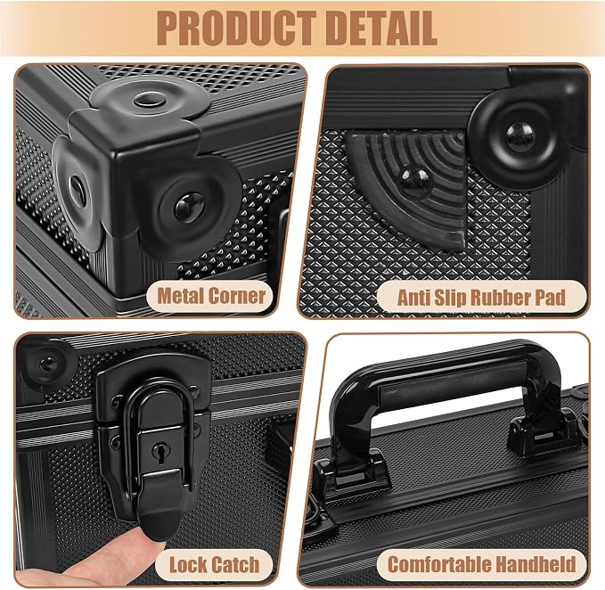 Toploader Storage Box for 3" x 4" 35pt Rigid Card,Magnetic Card Case | Portable Top Loader Card Case with 5 Removable Dividers, Holds 350+ Toploaders, Magnetic Holders for Sports Trading Cards - Image 5