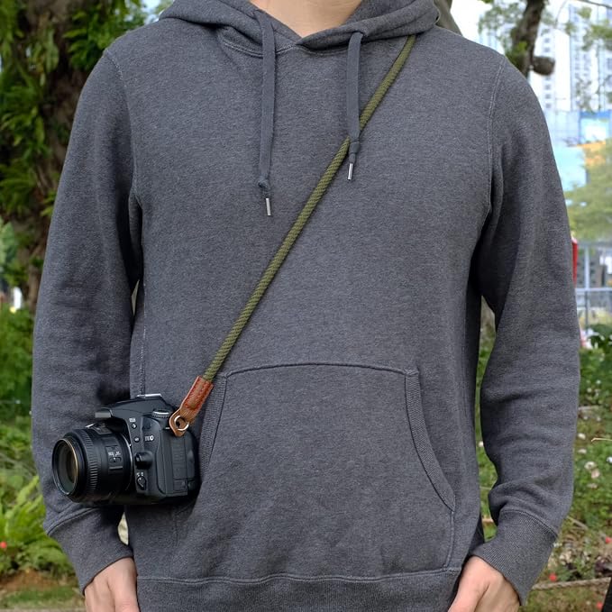 VKO Camera Strap,Soft Rope Camera Neck Strap, Shoulder Strap for DSLR SLR Mirrorless Camera with Round Hole Interface 100cm - Image 3