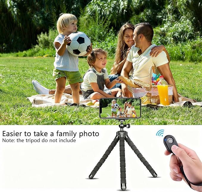 Cellphone Remote Shutter for Smartphones and Tablets, AOQIYUE Wireless Camera Remote Control Compatible with iPhone/Android Cellphone Wrist Strap Included (Black-Pink-Purple) - Image 3