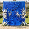 30ftx10ft Wrinkle Free Royal Blue Backdrop Curtains for Party Background, Silky Polyester Photo Backdrop Drapes 6 Panels Back Drop Cloth for Wedding Birthday Photography Baby Shower Decor by CO-AVE
