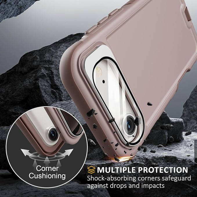 Follaroma Magnetic for iPhone 17 Air Case with Camera Stand, Light Brown | Built-in Glass Camera Cover Stand,Compatible with MagSafe,Heavy Duty Shockproof Protective,Military-Grade Anti-DropDual Case - Image 5