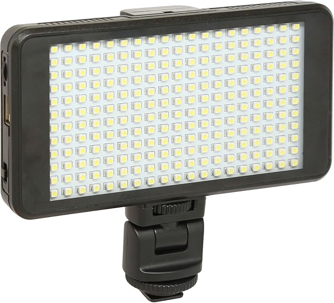 Vidpro LED-230 Photo and Video Light Kit - On Camera Panel LED Light - Adjustable and Dimmable Light Fits Cameras Video Camcorders and DLSR w/Hot Shoe Includes Rechargeable Battery Diffuser and More - Image 2