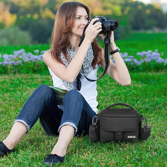 Camera Carrying Case, Camera Storage Bags Anti-Shock Crossbody Camera Case | Digital Camera Case with Rain Cover Compatible for Canon EOS R50 M50 Powershot SX540 SX70, Nikon Coolpix, Sony a6100 a6400 - Image 7