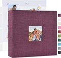 Mublalbum 10x10 Inch 3 Ring DIY Scrapbook Photo Album 80 Pages, Purple | 3 Ring Binder Scrapbook, Linen Cover, 40 Plastic Sleeves 80 Pages, Memory Book for Wedding, Baby, Family, DIY Projects by Mublalbum
