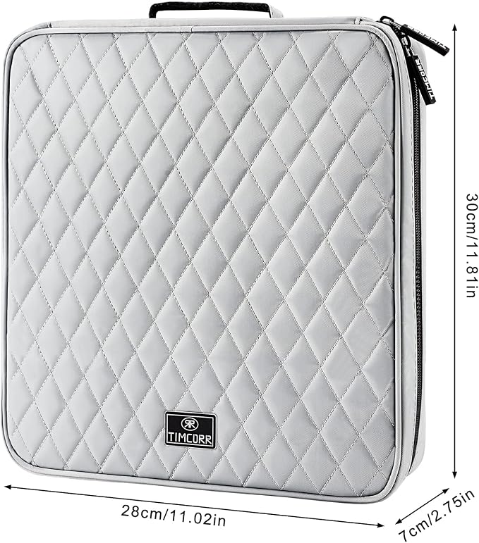 CD Case DVD Holder Storage: 160 Capacity DVD Cases Organizer Portable Wallet Storage - CD Plastic Protective Carrying Binder for Home Travel (Grey) - Image 5