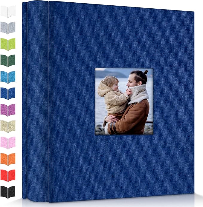 Artfeel Photo Album 4x6 with 600 Pockets,Slip-in Picture Albums,Linen Cover Memory Book with Front Window,White Page Vertical Photo Book for Wedding,Family,Anniversare,Baby,Vacation by Artfeel
