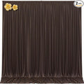 10x12 Brown Backdrop Curtains for Wedding Party Wrinkle Free Backdrops Curtain Drapes Fabric Decorations Photo Back Drop Cloth for Baby Shower Photography Stage Reception 5ft x 12ft,2 Panels by Tao-GePartyDecorations