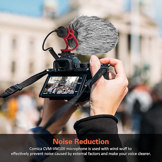 COMICA CVM-VM10II Universal Shotgun Microphone for Camera, iPhone, Android | Noise Cancellation, Cardioid Polar Pickup, Professional Video Mic for YouTube, TikTok, Vlog, Interview, Video Recording - Image 4