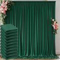 50 ft x 10 ft Wrinkle Free Hunter Green Backdrop Curtain for Parties, Polyester Dark Green Photo Backdrop Drapes 10 Panels 5x10ft for Baby Shower Wedding Birthday Party Photography Curtains by Outpain