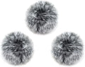 LEFXMOPHY Grey Windscreen Replacement for BOYA Mini Wireless Lavalier Microphone Pop Filter, Furry Wind Muff Deadcat Cover 3-pack by Unknown