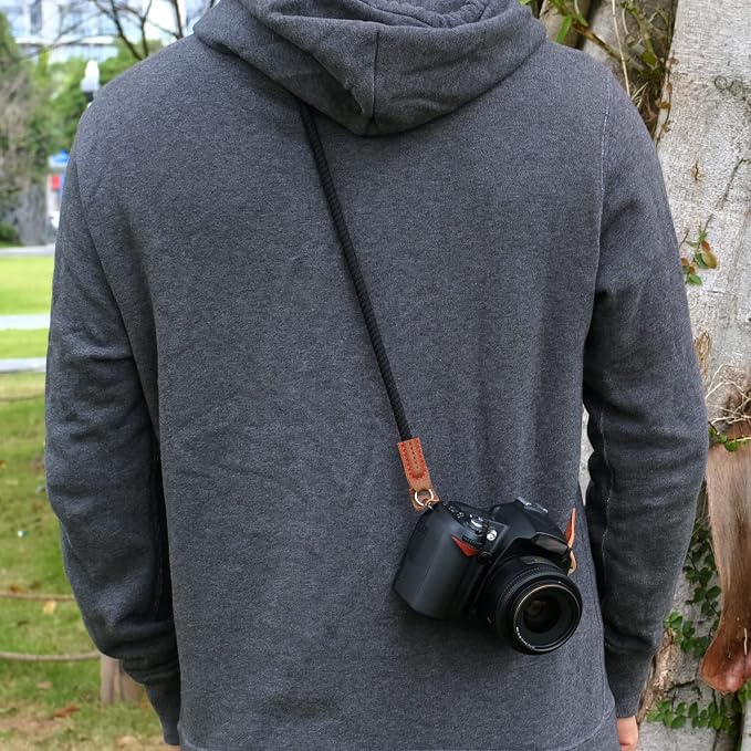 VKO Camera Strap,Soft Rope Camera Neck Strap, Shoulder Strap for DSLR SLR Mirrorless Camera with Round Hole Interface 100cm - Image 5