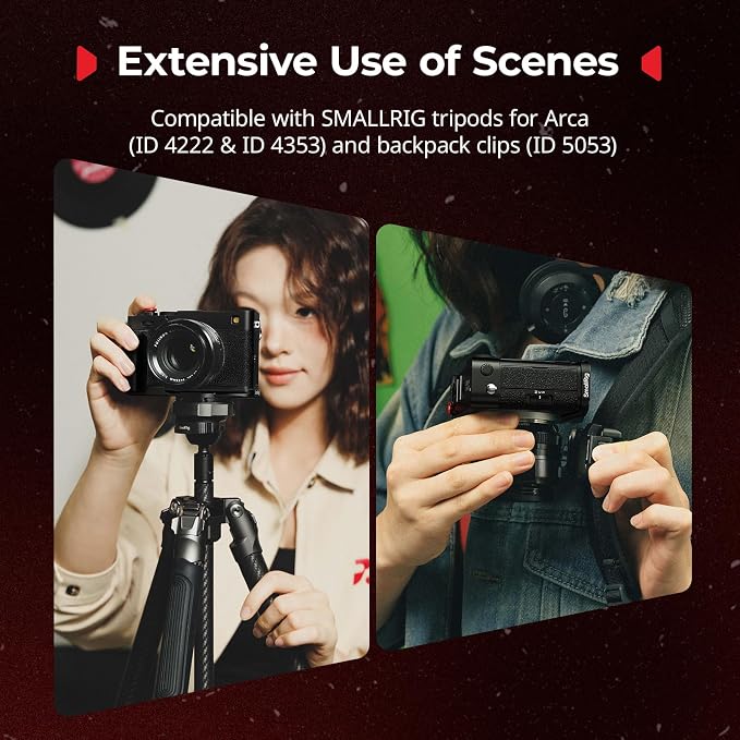 SmallRig L-Shape Grip Handgrip for Fujifilm X-E5 with Shutter Button | Built-in Quick Release Plate for Arca, 1/4"-20 Threaded Holes, Lightweight Ergonomic Grip - Image 8