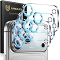UniqueMe for 3 Pack iPhone 17 Pro Camera Lens Protector Glitter Light Blue | Drop Protection, Case Friendly, 9H Tempered Glass, Camera Cover Screen, Update New Version by UniqueMe