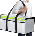 Large Fireproof Document Bag for Home Safe Storage, 24 x 12 x 12in, Grey | 2000°F Fireproof document box, 4-layer fiberglass important document storage for photo, file and cash with reflective strip by Amerbro