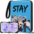 Cute Trading Photocard Binder, STAY Photo Album Cartoon Card Holder Book Storage 900 Cards with Sleeves for Lomo Cards Gift - Boys & Girls, idol Photo Protect (Blue, 9 Pockets) by Kefeikj