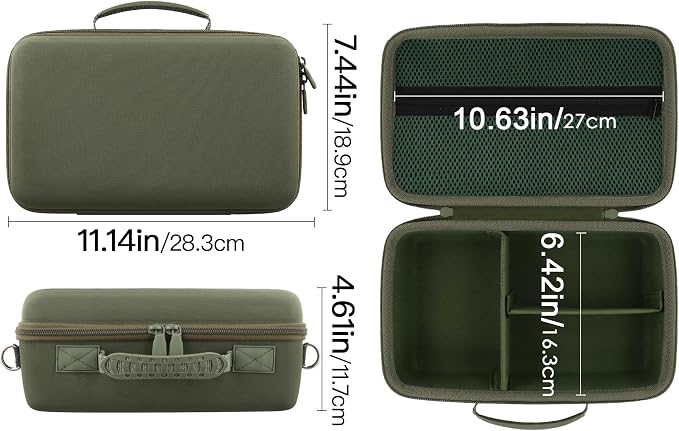 Hard Case for Canon EOS Rebel T7/T100/R50/R100 DSLR Camera with Lens | Fits for Canon T7/T100/R50/R100/R5/R6 V//R6 Mark II DSLR Camera and Lens, With Shoulder Strap, Protective Case, Army Green - Image 7