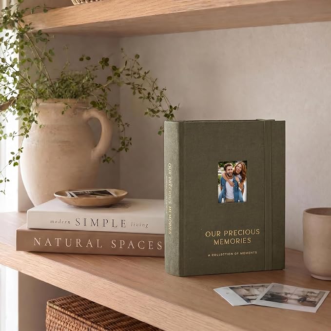 Beautiful Polaroid Photo Album for Instax Mini - Velvet Cover, 60 Pages | Holds Your Polaroid Pictures - Ideal Wedding Guest Book and Keepsake with Secure Elastic Band to Preserve Precious Memories - Image 4