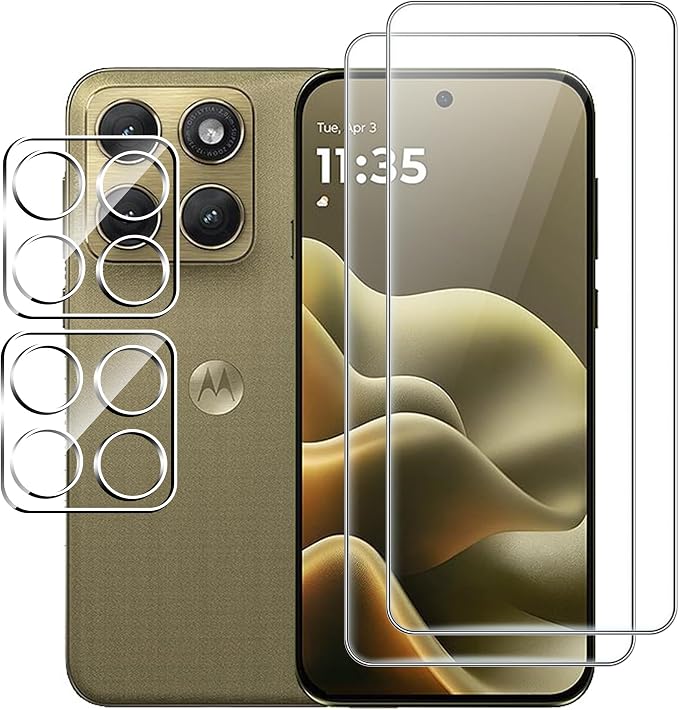 for Motorola Moto Edge 2026 Screen Protector with Camera Lens Protector, 9H Hardness Anti-Scratch Tempered Glass flim, Case Friendly,Anti-Scratch (2+2 PACK) by Suttkue