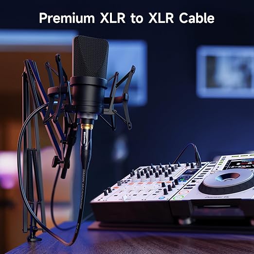 Cable Matters 2-Pack Premium XLR to XLR Cable, Microphone Cable, M-F, 50ft | Mic Cable, Male to Female, 21 AWG Oxygen-Free Copper (OFC), Black - Image 2
