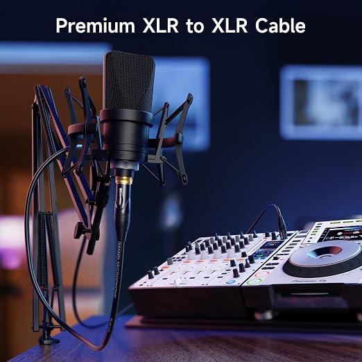 Cable Matters 2-Pack Premium XLR to XLR Cable, Microphone Cable, M-F, 3ft | Mic Cable, Male to Female, 21 AWG Oxygen-Free Copper (OFC), Black - Image 2