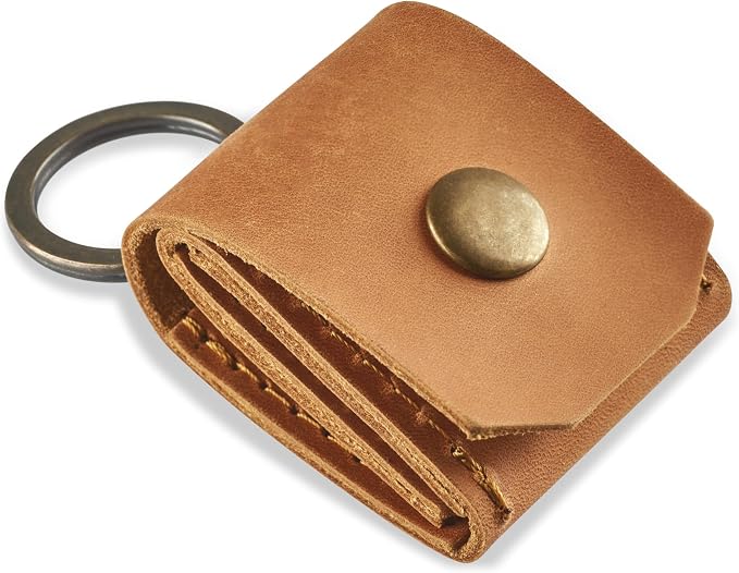 Leather SD Card Holder Keychain, SD Card Case Key Fob, Micro SD Card Holder Organizer, SD Card Storage Case, Memory Card Case Cover, Travel Memory Card Case (Vintage Brown) - Image 9