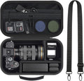 Camera Case for Canon EOS Rebel T7/R50/R100/for Sony a7iv/Mirrorless | EVA hard shell, Oxford fabric, 4 adjustable dividers and 3 mesh pockets for camera travel and home storage-Black (Case Only) by Grapsa