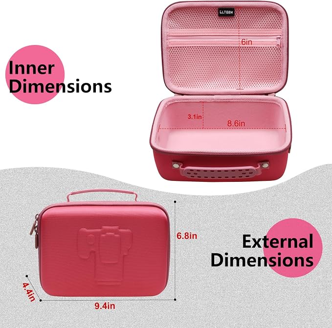 Small Camera Case Bag for Canon EOS Rebel T7/R50//R100 DSLR Camera Rosein | Hard Carrying Travel Case for Canon EOS Rebel T7/R50//R100/R6 Mark II/R8/R6 Mark III/R50 V/T6/R10/R5 Mark II DSLR SLR Camera - Image 3