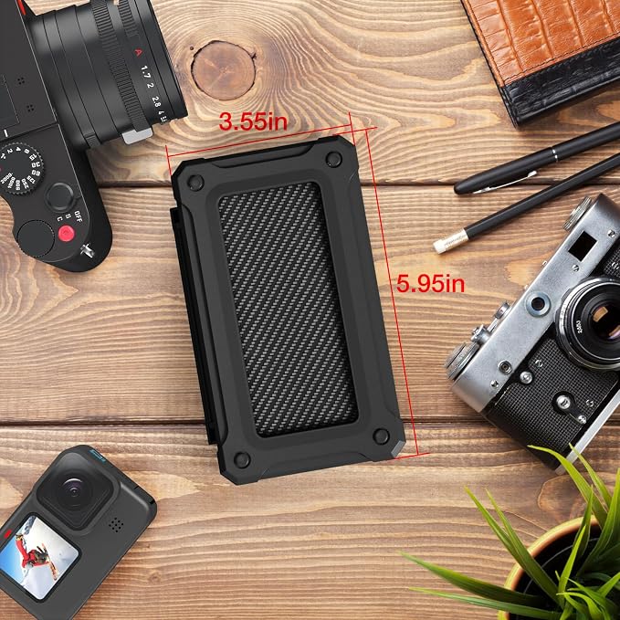 HEIYING SD Card Holder with 40 Precise Slots for SDXC SDHC Micro SD Cards | Portable SD Card Case, Hard ABS Shell with Soft Silicone Lining, Precise Card Slots,Magnetic Closure for Neat Storage - Image 7