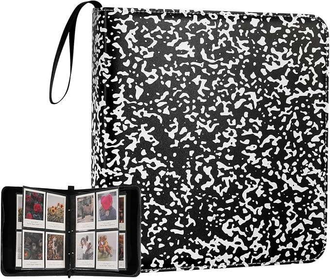 Large Polaroid Photo Album Binder, 240 Pockets. Speckles | Fits Polaroid i-Type, 600, SX-70 and Instax Wide 3.5x4.25 films. Acid-free pages protect photos for long-term storage. by GoldbarleyDesign