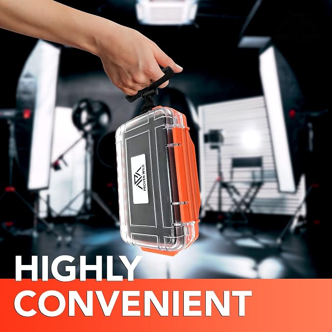 SD Card Holder by Proven Wild | Durable, Waterproof SD Card Case | SD Card Holder Case Holds 35 SD Cards Upright | Standard Memory Card Holder for DSLR & Trail Camera SD Cards, (Orange) - Image 7
