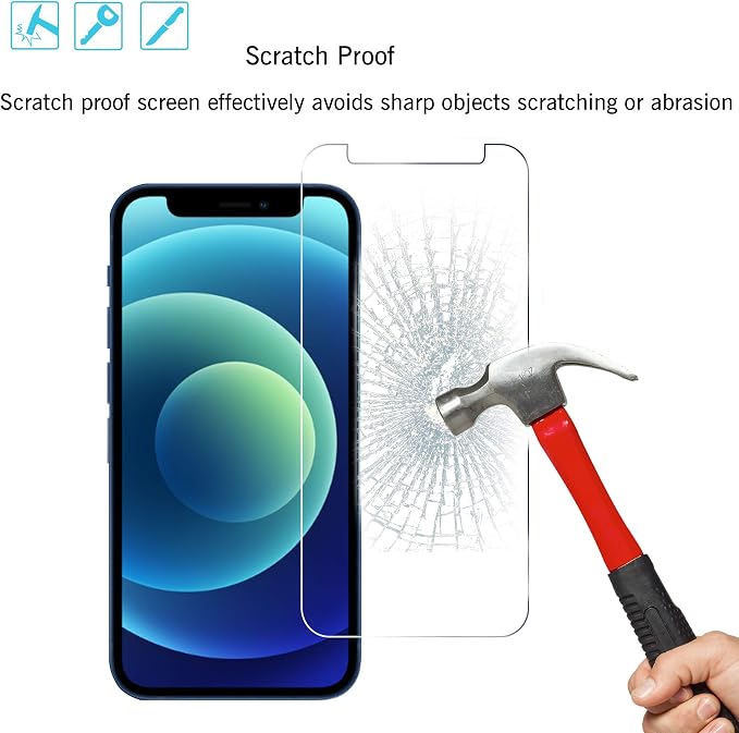 Ailun 3 Pack Screen Protector for iPhone 12 Mini 2020 | 5.4 Inch, Tempered Glass - Image 3