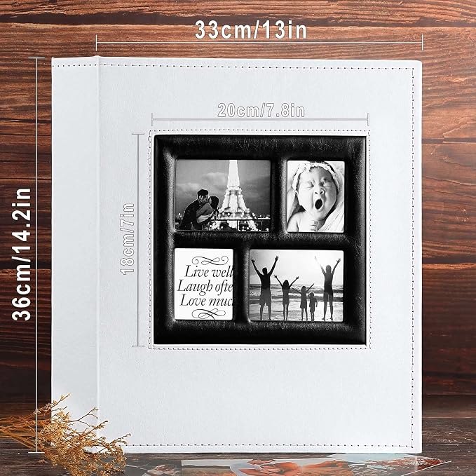 Ywlake Photo Album 4x6 600 Pockets Photos, Extra Large Capacity Family Wedding Picture Albums Holds 600 Horizontal and Vertical Photos White - Image 5